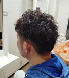 パーマの施術後写真