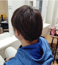パーマの施術前写真